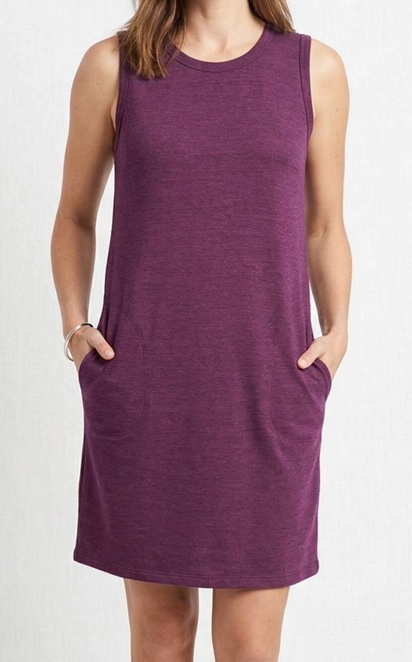32 Degrees Cool Womens Small Sleeveless Dress Berry Pink Purple Pockets
